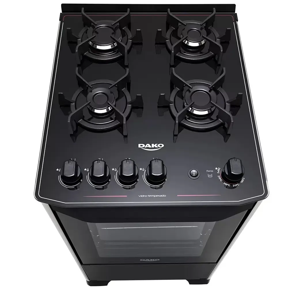 FOGAO 4B DAKO MAGISTER GLASS PRETO 4