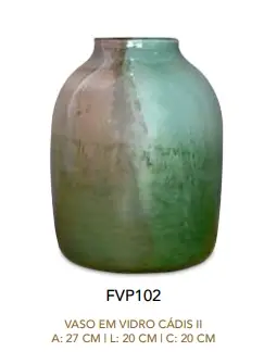 VASO DECOR FLORARTE 53260001 BRANCO(BL)