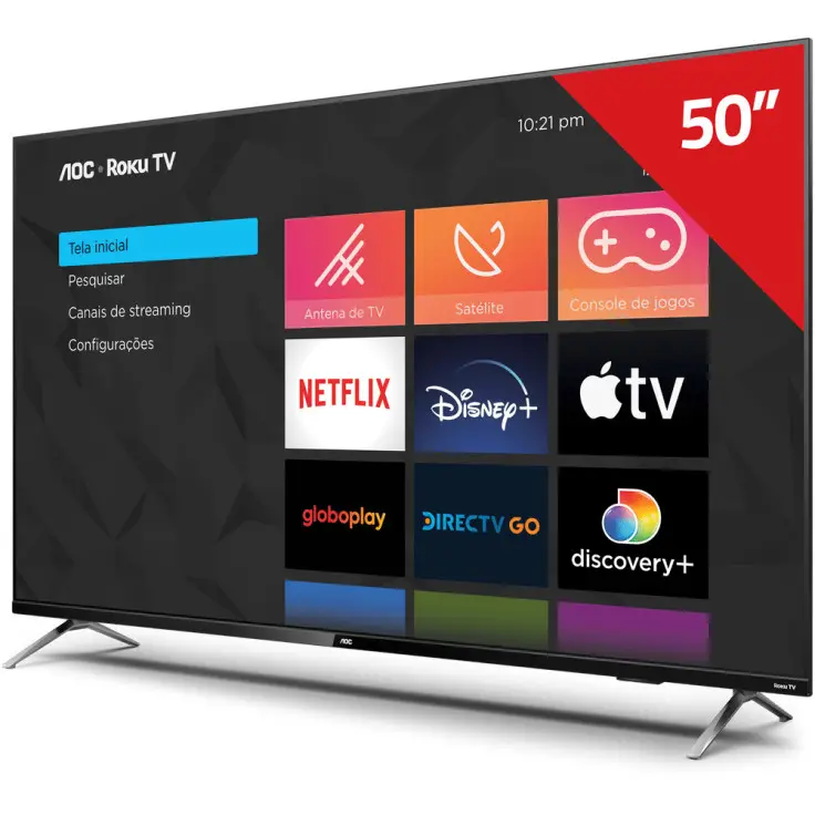 TV AOC 50" 50U7045/6125/78G ROKU LED HDR SMART 4K
