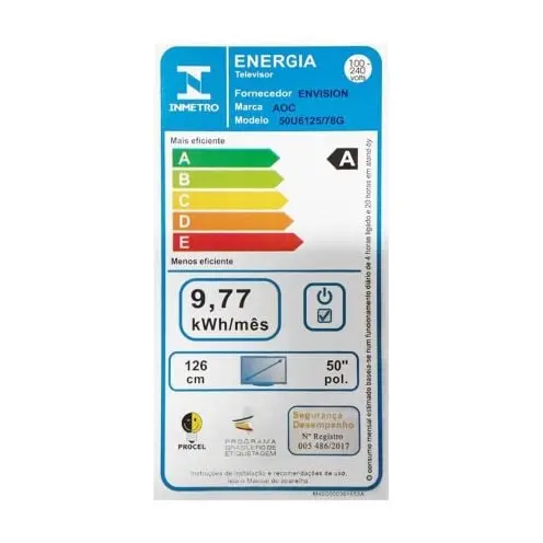 TV AOC 50" 50U7045/6125/78G ROKU LED HDR SMART 4K 2