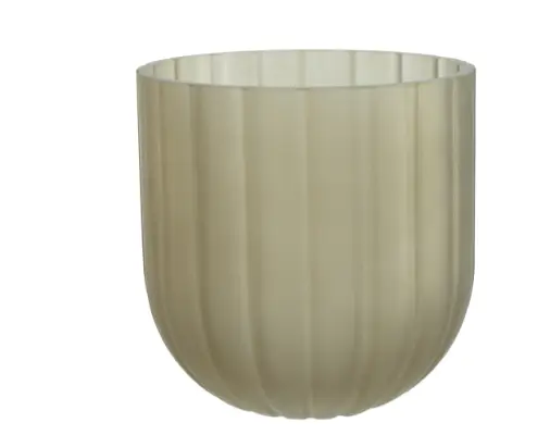 VASO FLORARTE 96364001 VIDRO MARROM FOSCO 15CM (BL)