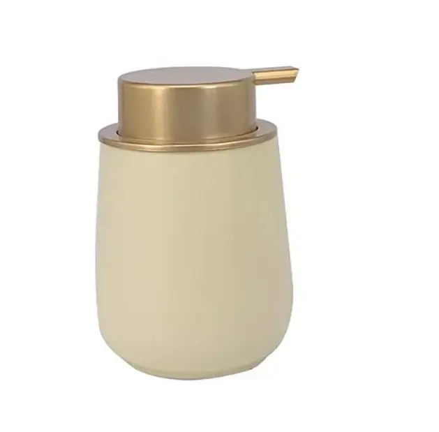 PORTA SABONETE BTC ZO2003 CERAMICA BEGE DOURADO(BL)