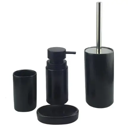 KIT BANHEIRO ZO0032 PORCELANA PRETO