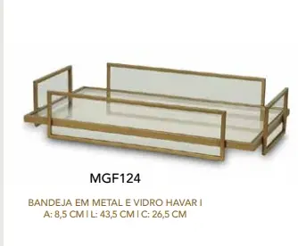 BANDEJA KZ MGF124 METAL VIDRO HAVAR I(BL)