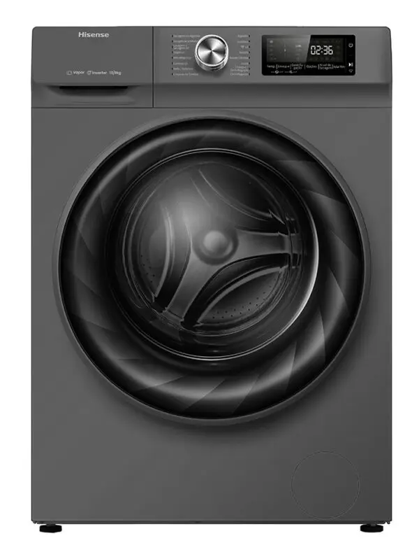LAVADORA SECADORA HISENSE WD5Q13 13KG PRATA INVERTER 220V