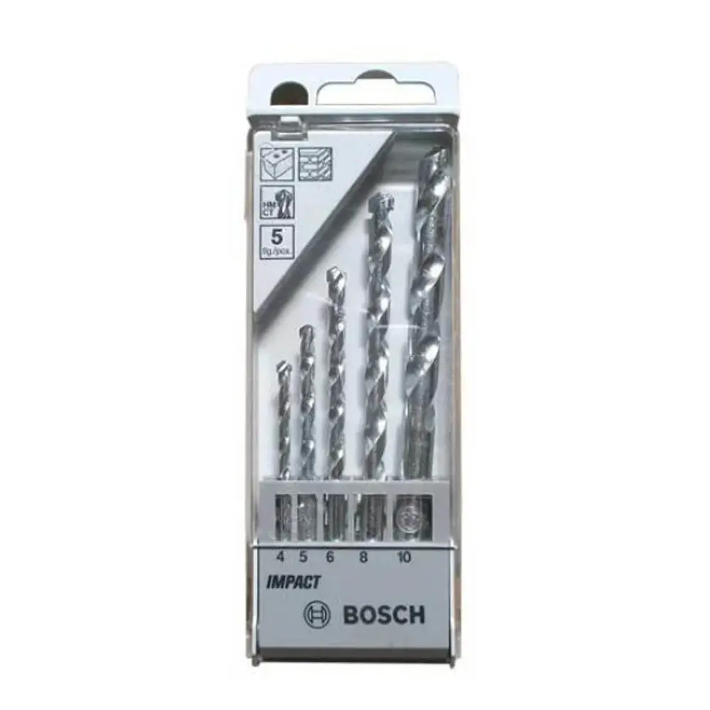 KIT BROCAS BOSCH P/CONCRETO 5 PEÇAS 2608590090 2