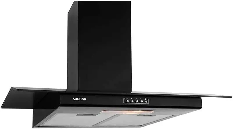 COIFA / DEPURADOR SUGGAR VIDRIO 90CM PRETO DV92PT 220V