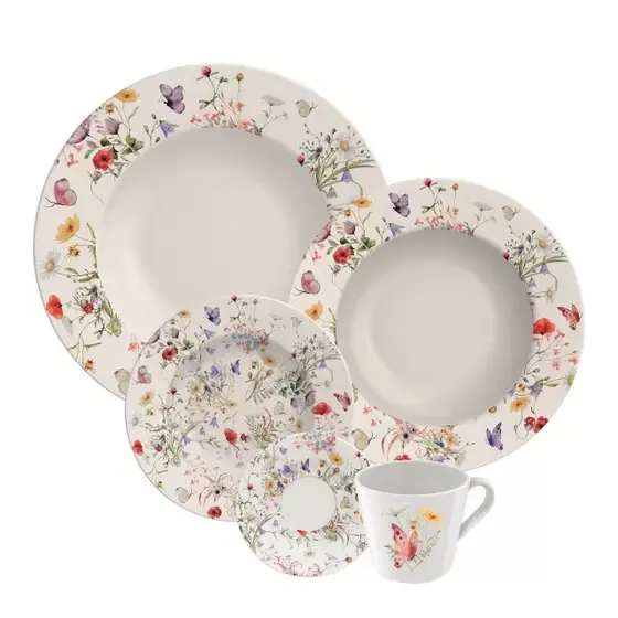 APARELHO JANTAR TRAMONTINA 20PC PORCELANA ANA CLARA 96589/016