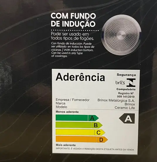 PANELA PRESSAO CERAMICA BRINOX 4952/101 4.2L C/FUNDO INDUCAO VANILLA 2