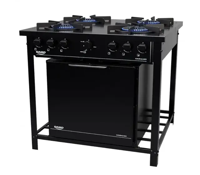 FOGAO INDUSTRIAL 4B C/FORNO DAKO COURACADO TRIPLA CHAMA