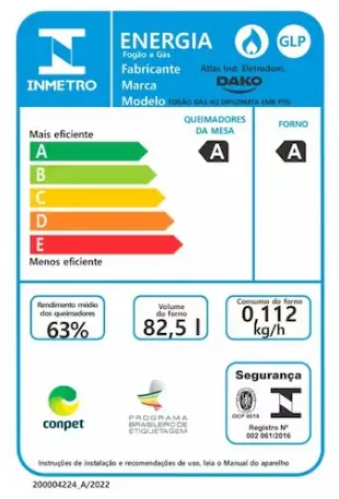 FOGAO EMBUTIR 4B DAKO DIPLOMATA 2