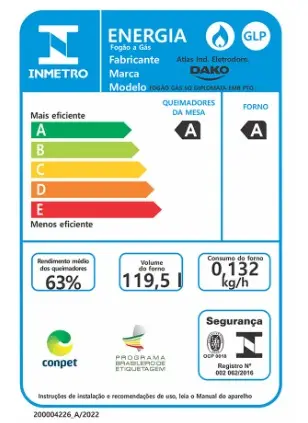 FOGAO EMBUTIR 5B DAKO DIPLOMATA 2