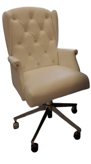 CADEIRA OFFICE MASOTTI MK.1820.6 CAPITONE COURO/BRANCO(BL)