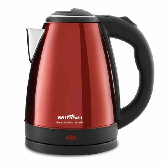CHALEIRA ELETRICA BRITANIA 1.8LT BCH03VI VERMELHA INOX 63952026 220V