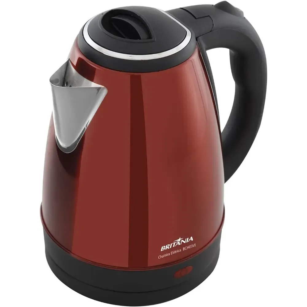 CHALEIRA ELETRICA BRITANIA 1.8LT BCH03VI VERMELHA INOX 63952026 220V 4