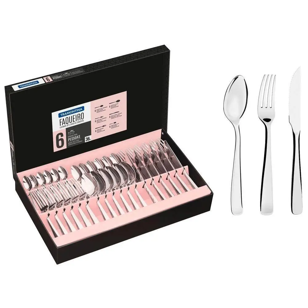 FAQUEIRO INOX TRAMONTINA 36PC PACIFIC 66962/134