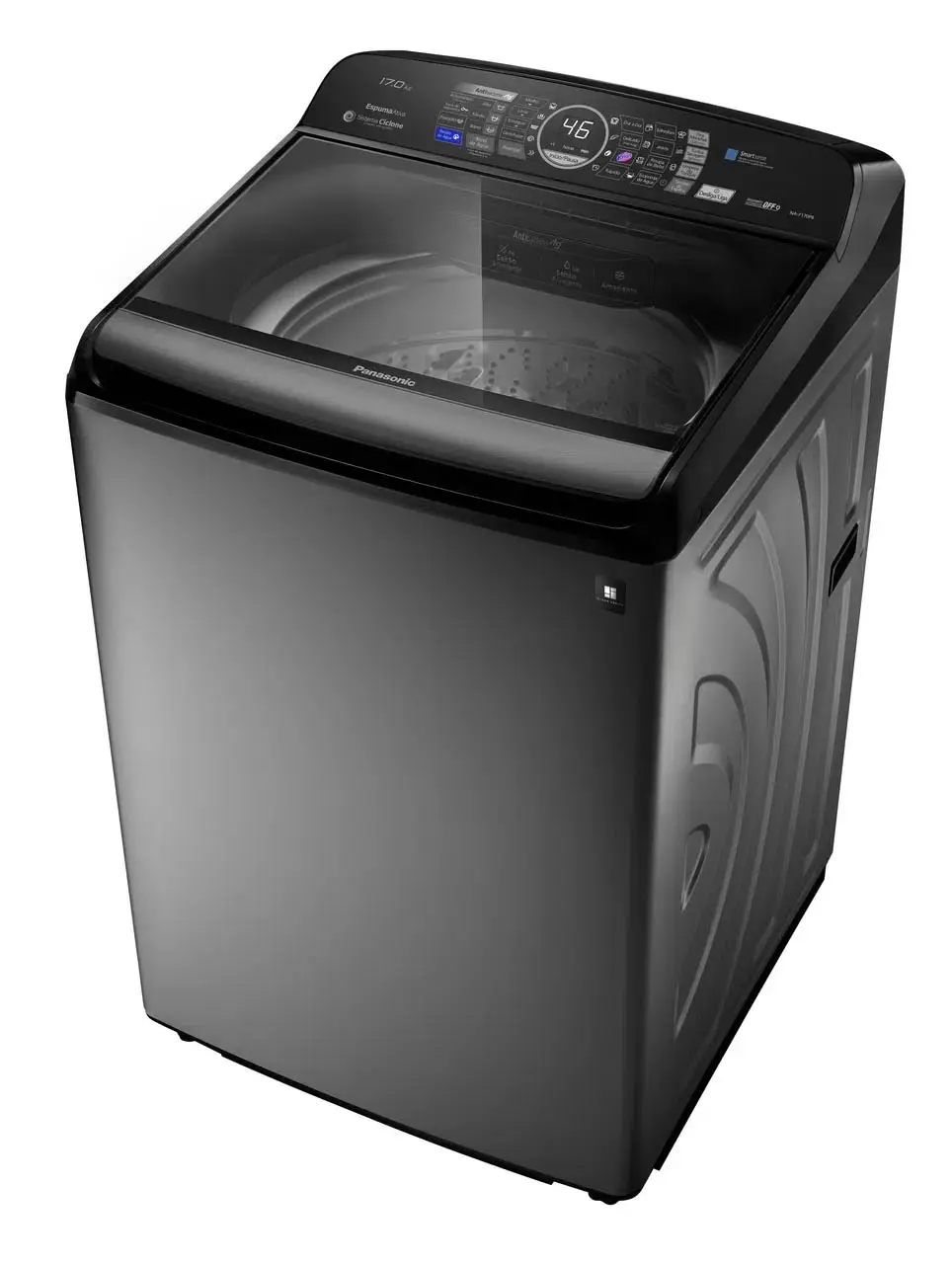 LAVADORA PANASONIC NA-F170P6TB 17KG TITANIUM 220V 2