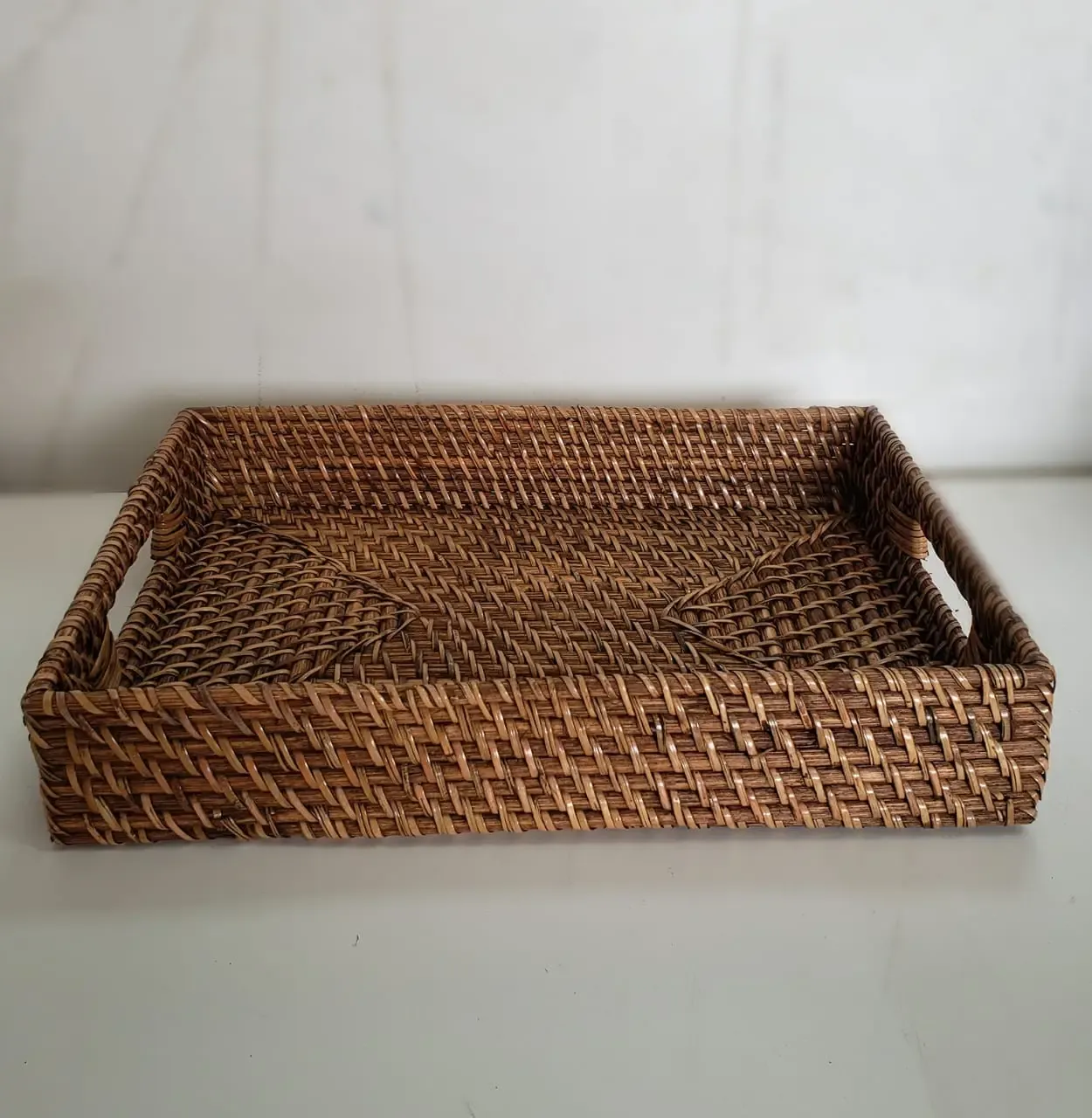 BANDEJA CASA MUNDO 2504 RETANGULAR RATTAN P