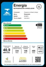 REFRIGERADOR PANASONIC NR-BB71PVFXB 480LT FROST FREE INVERTER INOX 220V 2