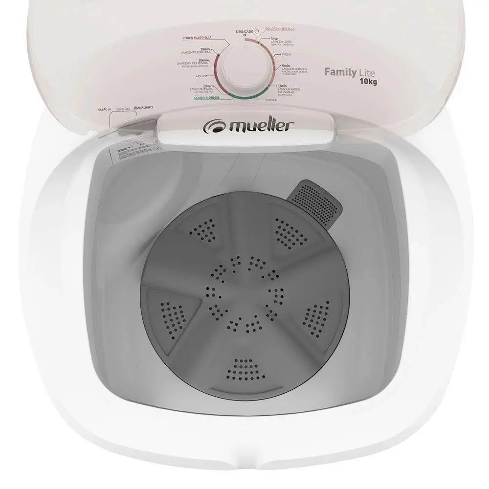 LAVADORA MUELLER FAMILY LITE 10KG BRANCA 600055020 220V 4