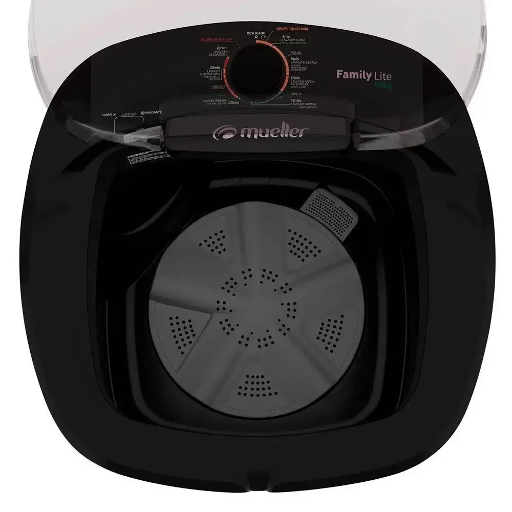 LAVADORA MUELLER FAMILY LITE 10KG PRETA 600055023 220V 3