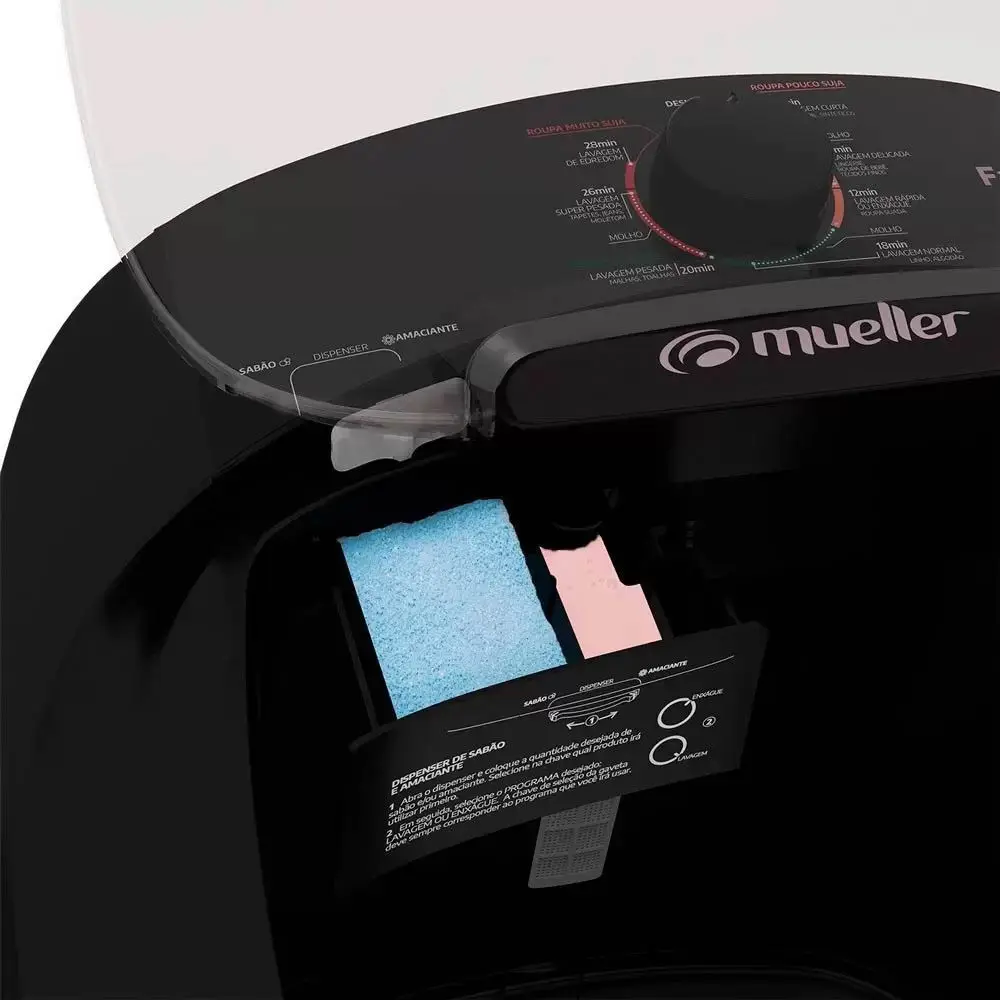 LAVADORA MUELLER FAMILY LITE 10KG PRETA 600055023 220V 6