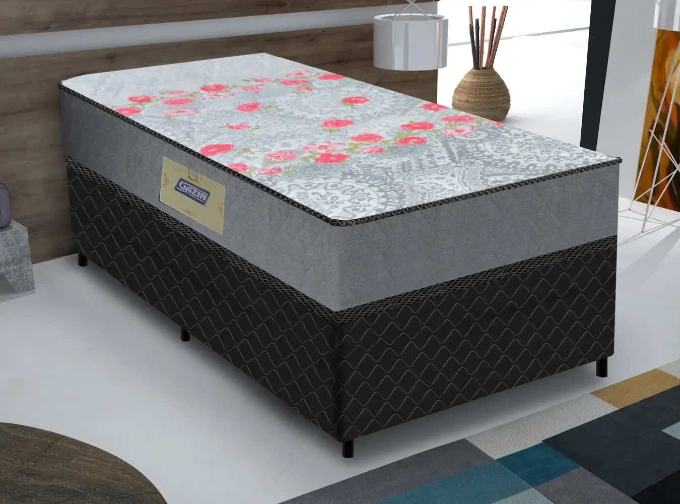 BOX CONJUGADO GAZIN SUPREME 088X188X053 ESP. D28 CINZA P/80KG