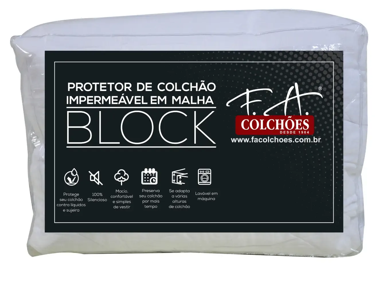 PROTETOR COLCHAO MARINGA 088X188 IMPERMEAVEL BLOCK