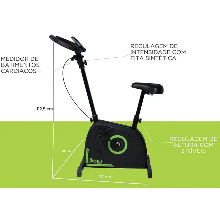 BICICLETA ERGOMETRICA MAGNETICA DREAM 8034 CONCEPT 550 PESO MAX. 100KG