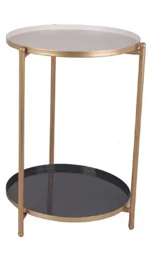 MESA LATERAL MODALI XLJ57 ORION CINZA/BRANCO PEQUENA