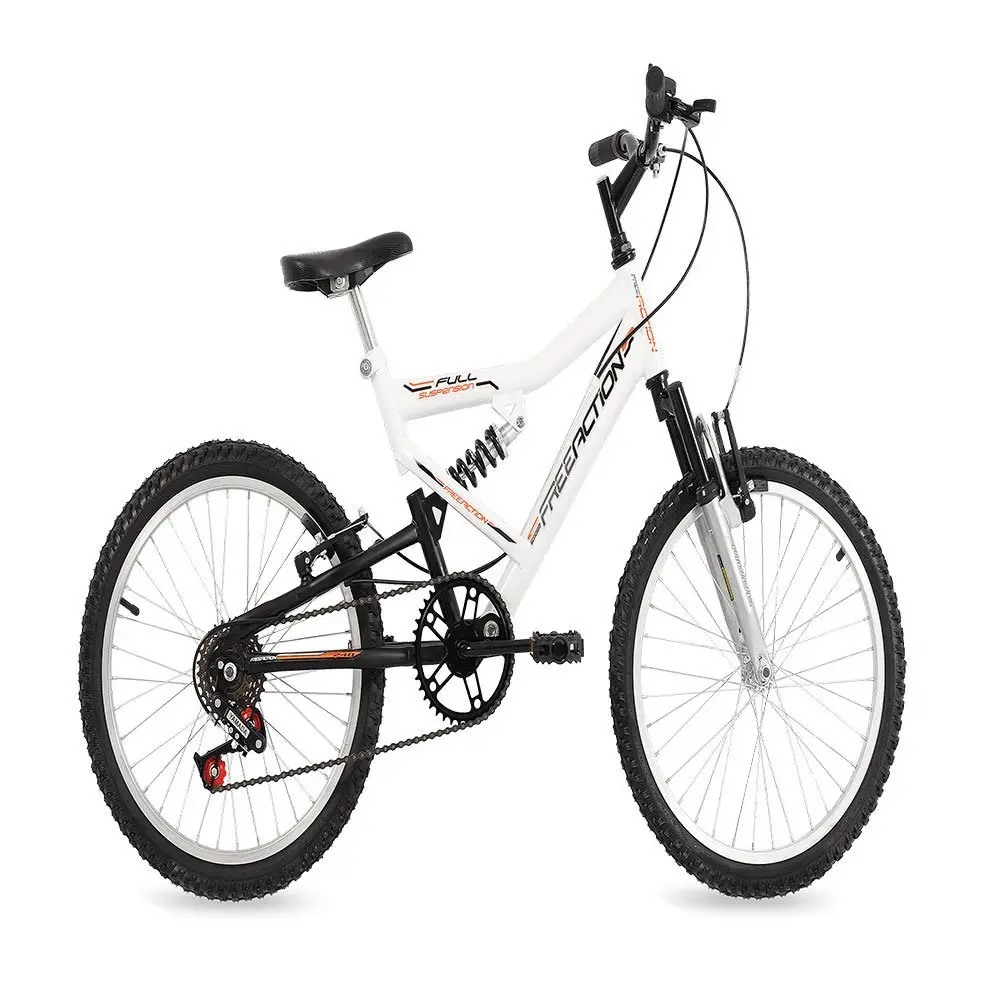 BICICLETA A20 FULL FREE ACTION BRANCO/PRETO FA240