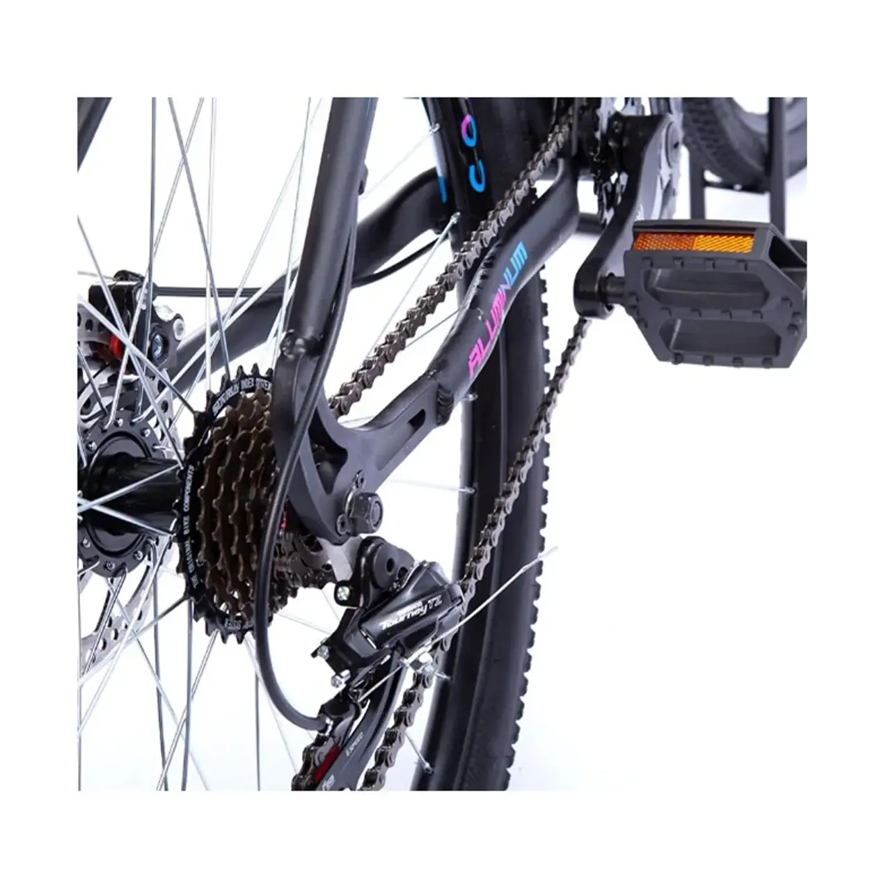 BICICLETA A29 COLLI  EUDORA ALUM. SHIMANO PRETO MULTICOLOR Q15,5 5