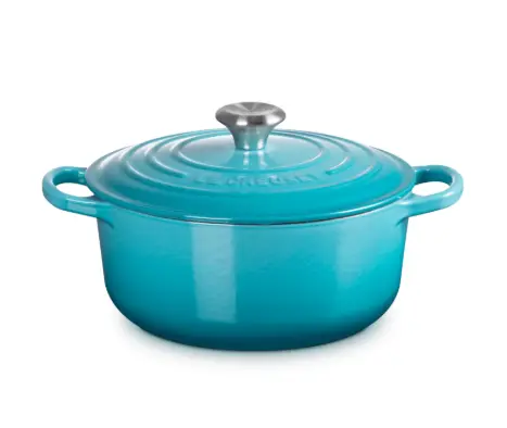 PANELA REDONDA LE CREUSET SIGNATURE 20CM AZUL CARIBE 2