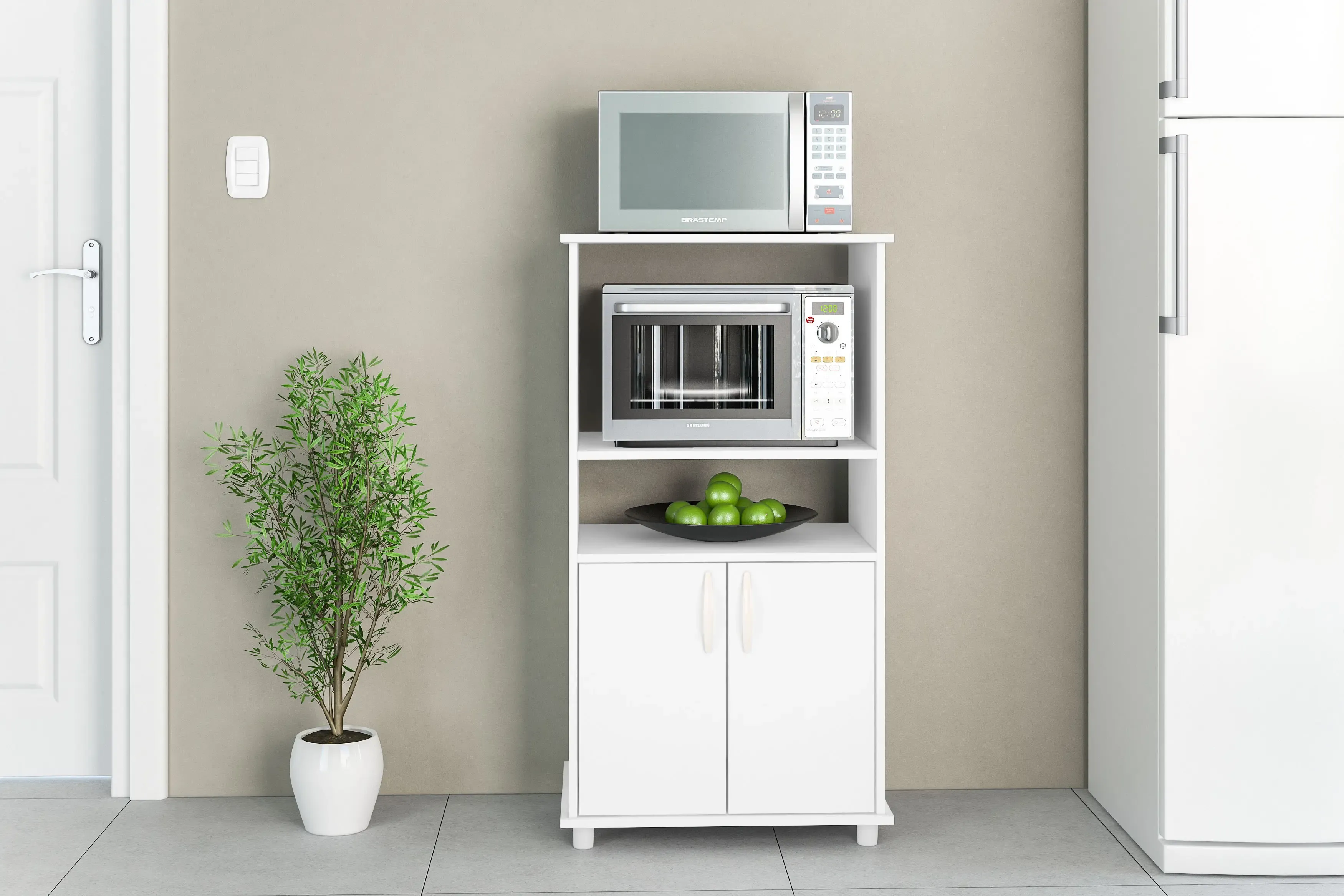 BALCAO FORNO POLITORNO 210276 BLUMENAU MDP 0.58CM BRANCO