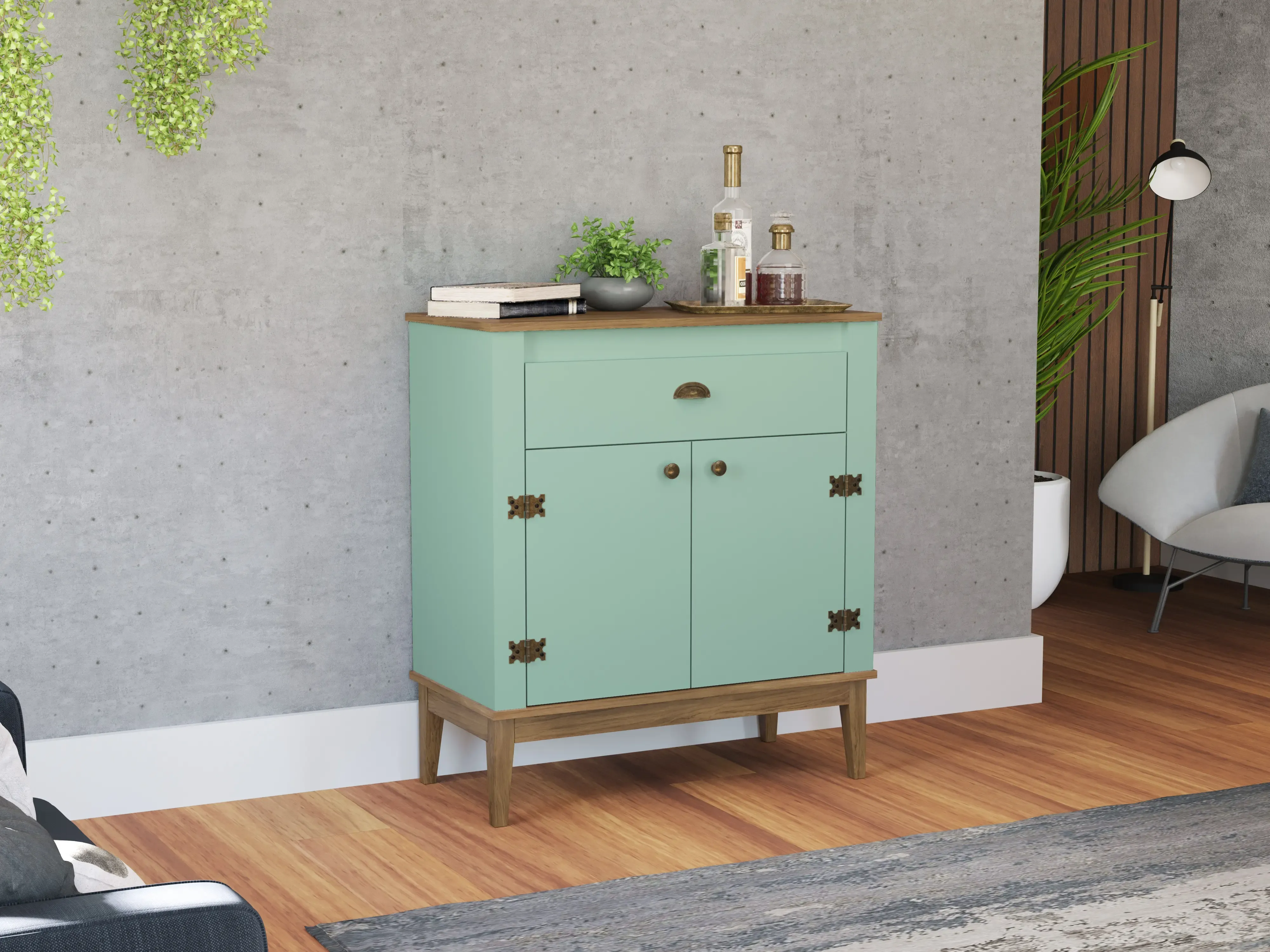 APARADOR COLONIAL MOVELBENTO MB1012 MEL/OLIVA