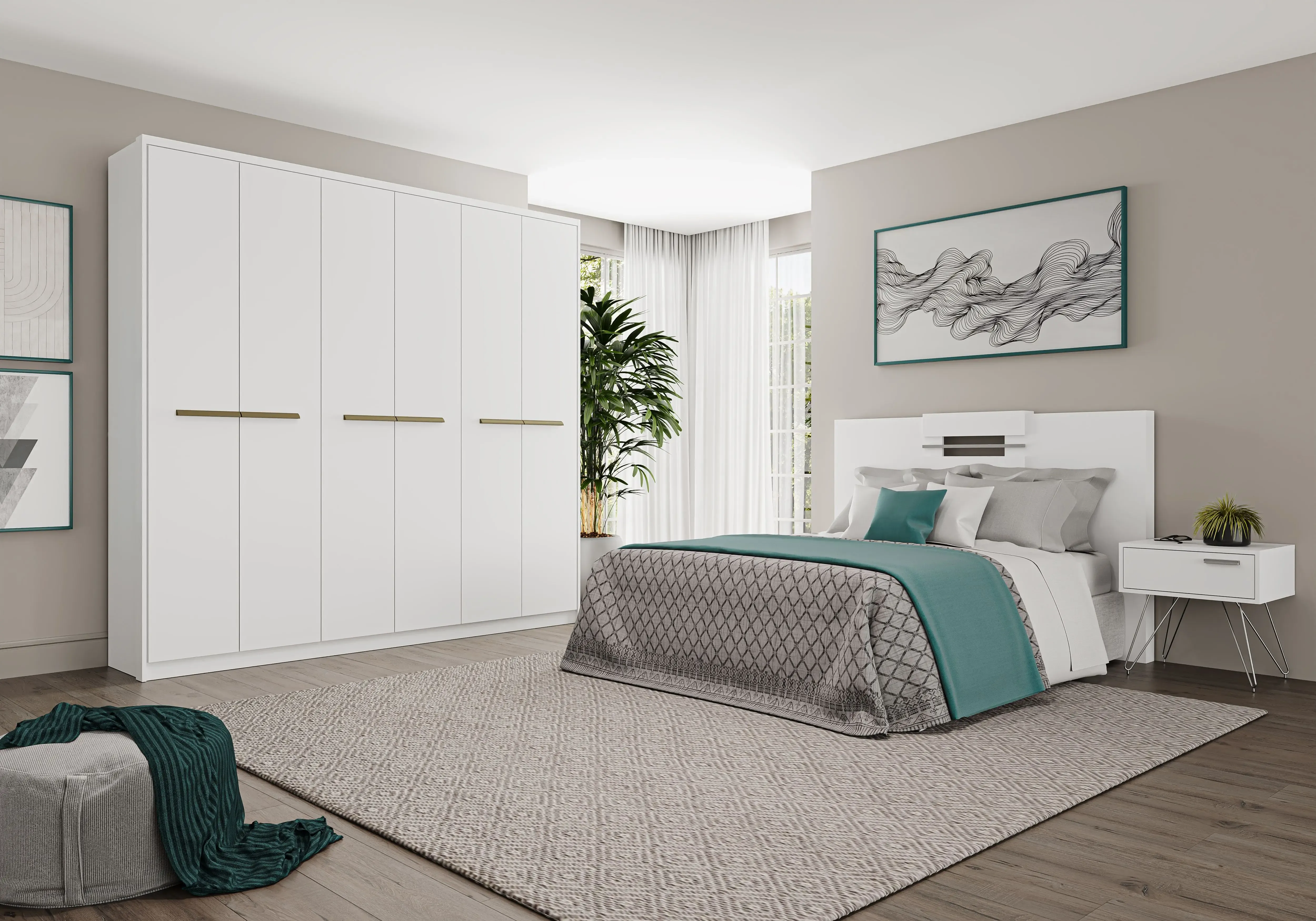 ROUP. CARRARO BELMONT 1154 6PT MDP BRANCO/BRANCO 2.17LX2.19A