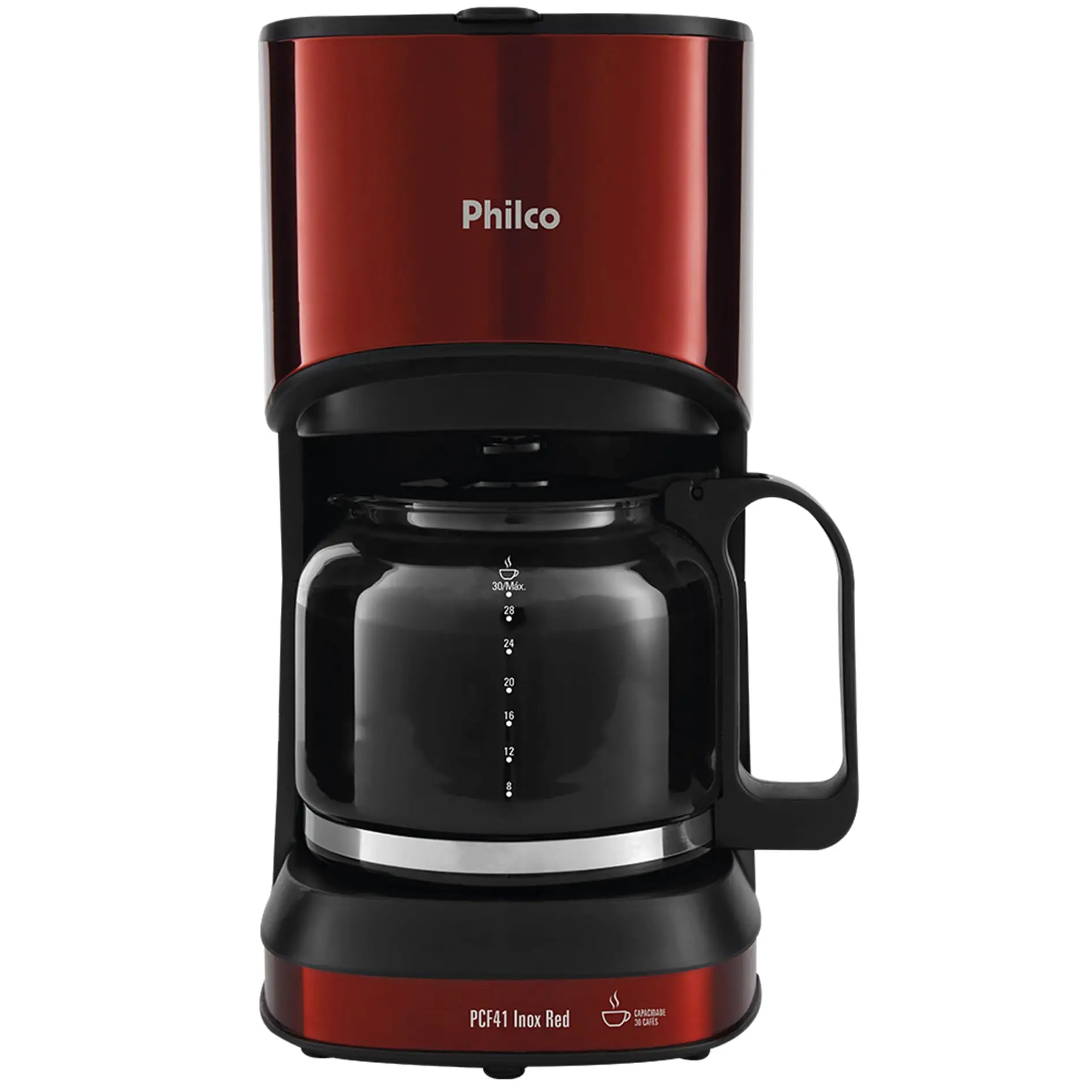 CAFETEIRA PHILCO PCF41 INOX VERMELHA 220V