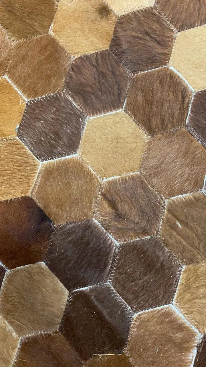 TAPETE VICENZA 2.00X2.00 SEXTAVADO MARROM REDONDO(BL)