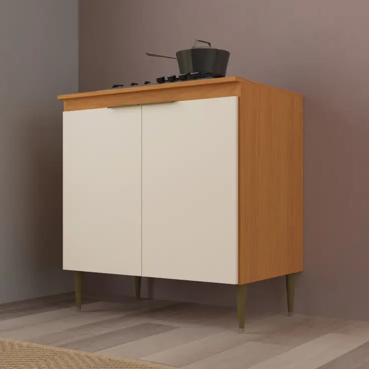 BALCAO MOVEIS SUL 0.80CM 5351 2PT BRISA ANGELIN/OFF WHITE