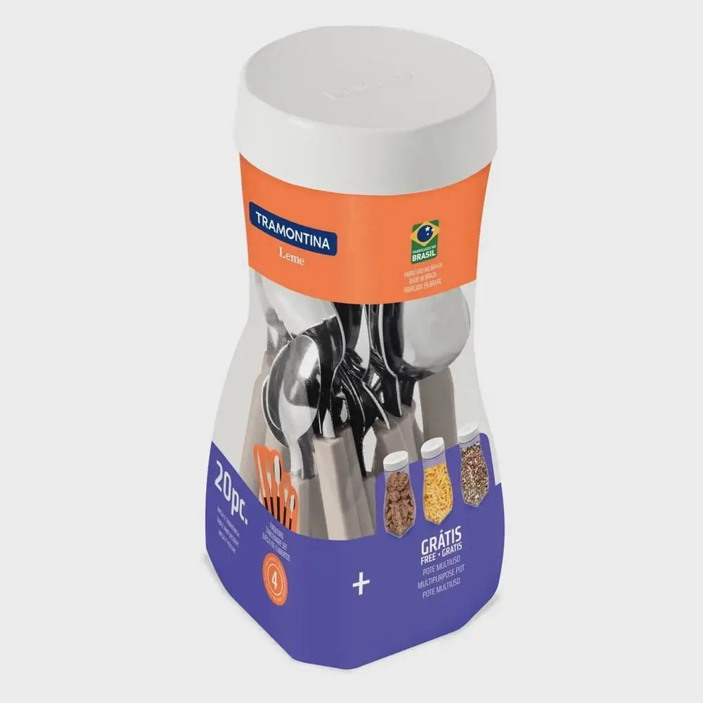 FAQUEIRO TRAMONTINA 23198/318 20PC LEME CINZA 2