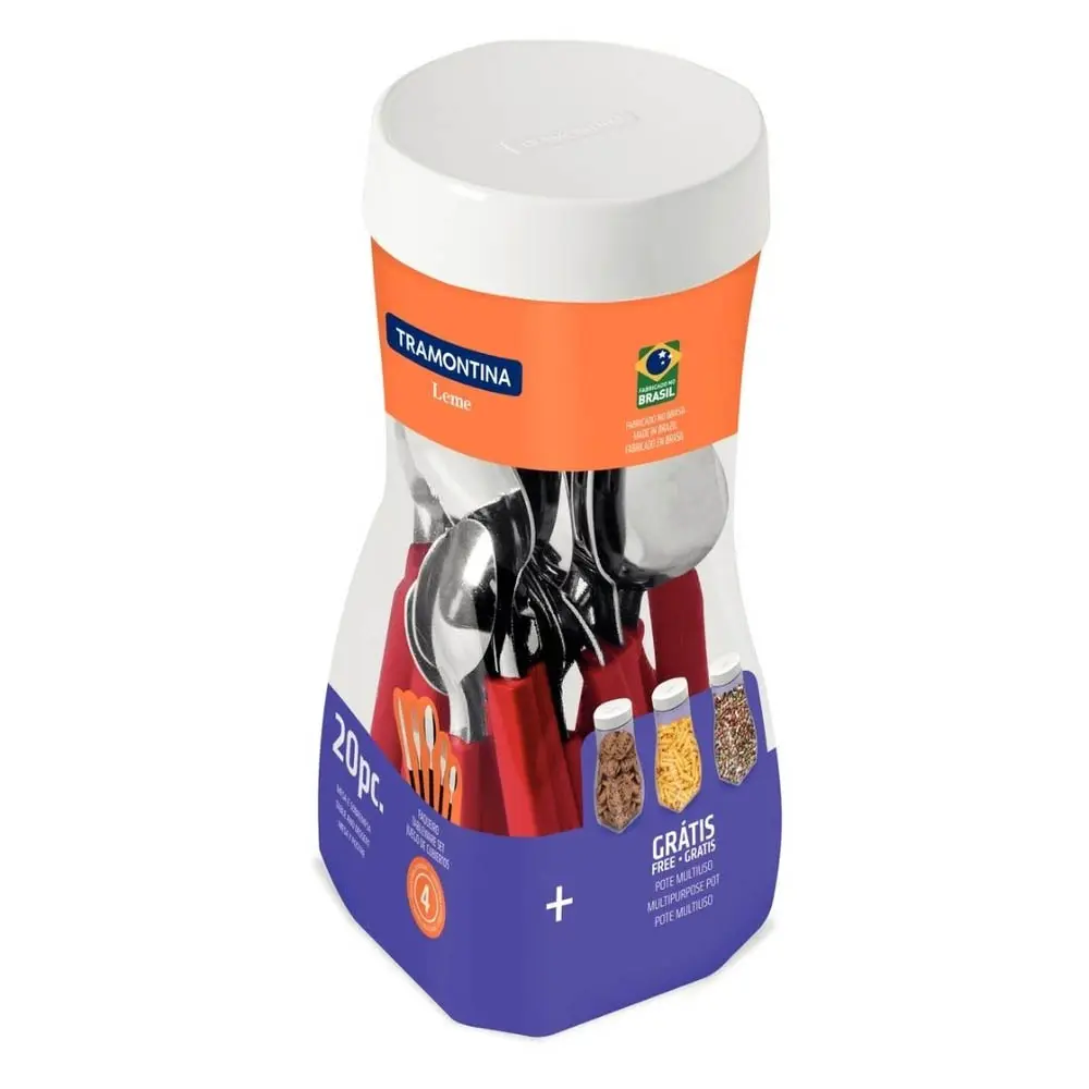 FAQUEIRO TRAMONTINA 20PC LEME VERMELHO 23198/718 2