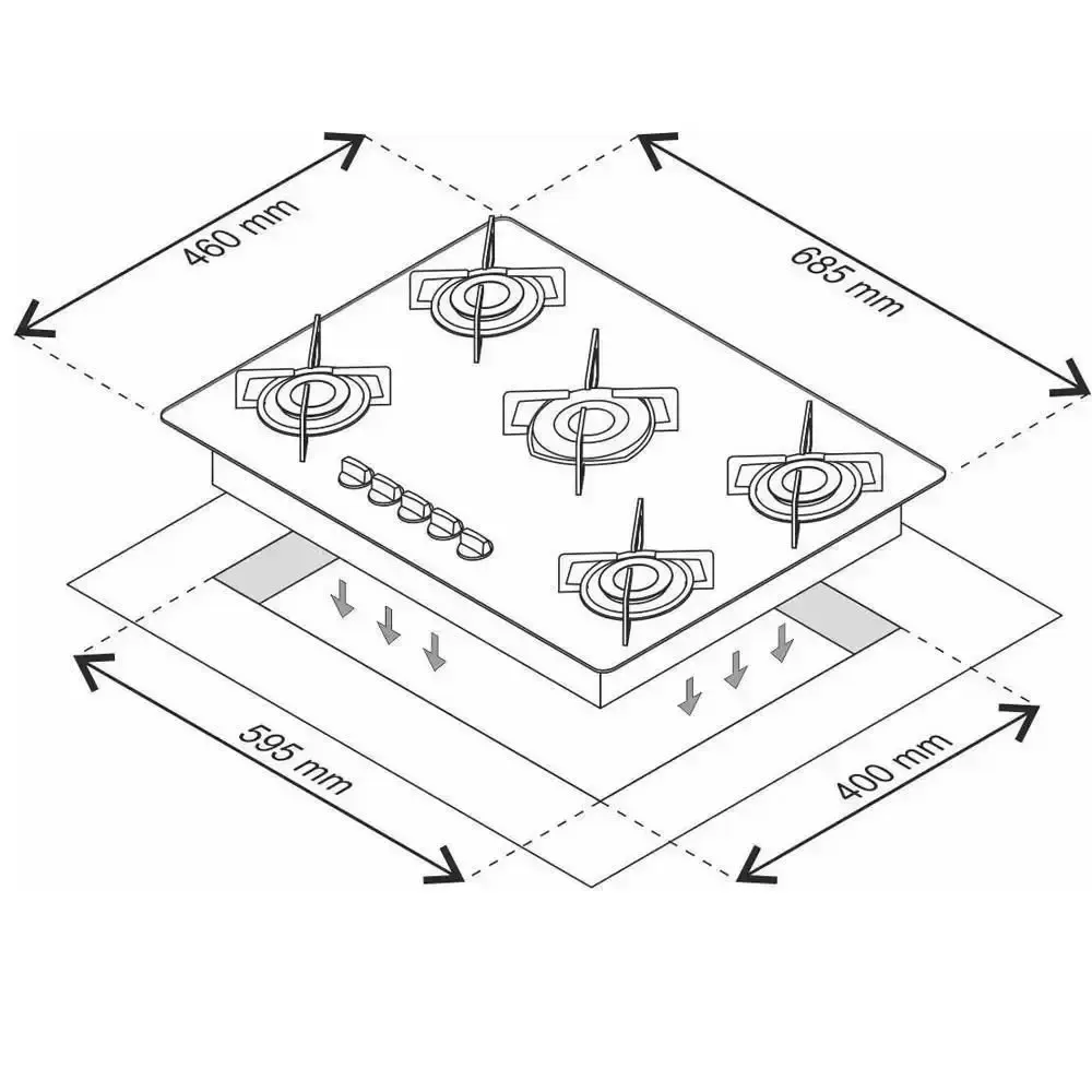 FOGAO MESA 5B CHAMALUX TC AZUL 0571 4