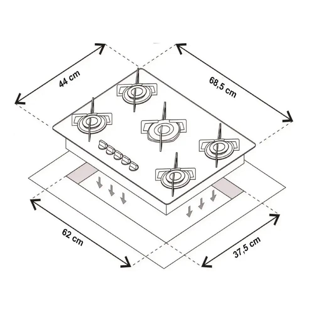 FOGAO MESA 5B CHAMALUX TC MARROM 0583 4