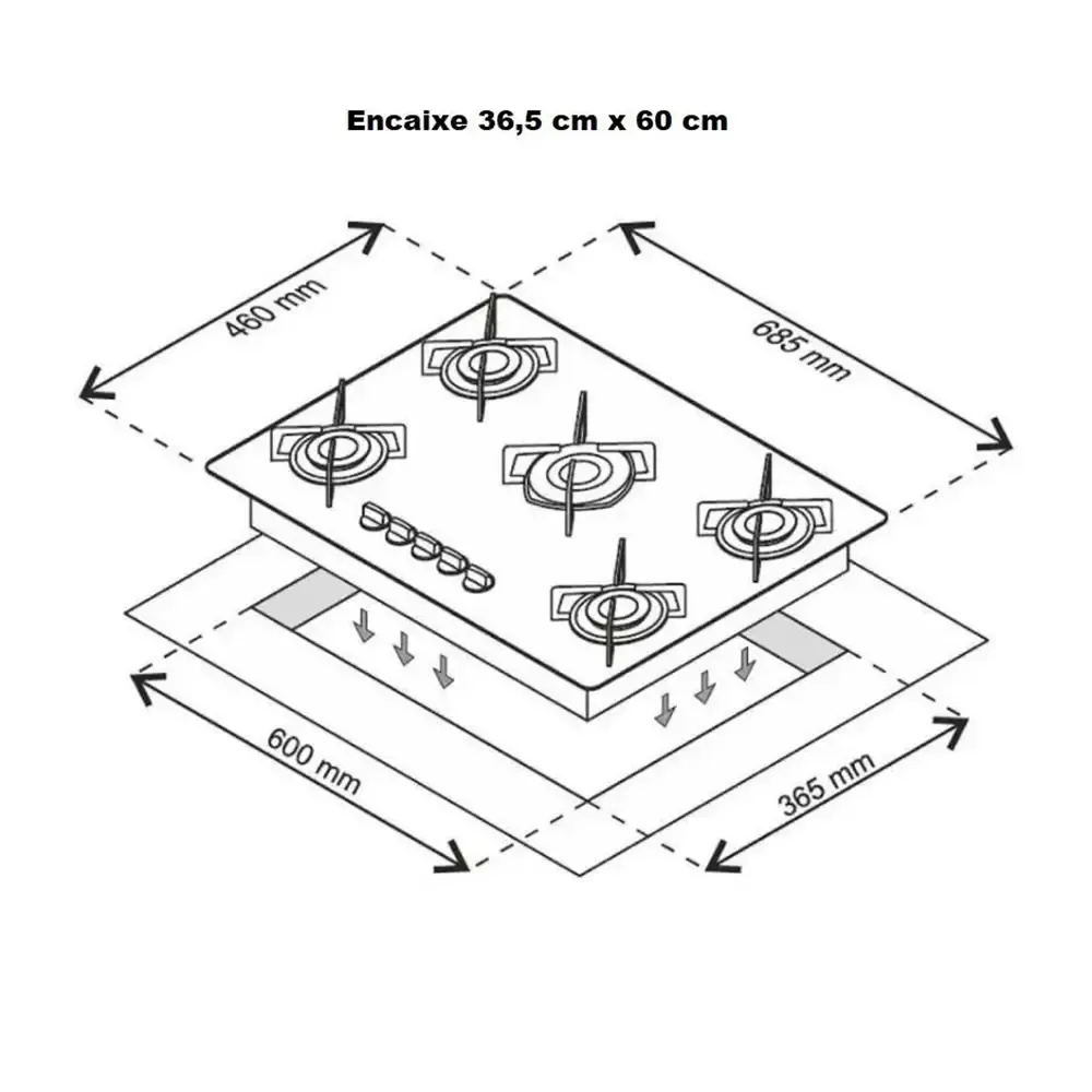 FOGAO MESA 5B CHAMALUX TC AZUL TURQUESA 0632 4