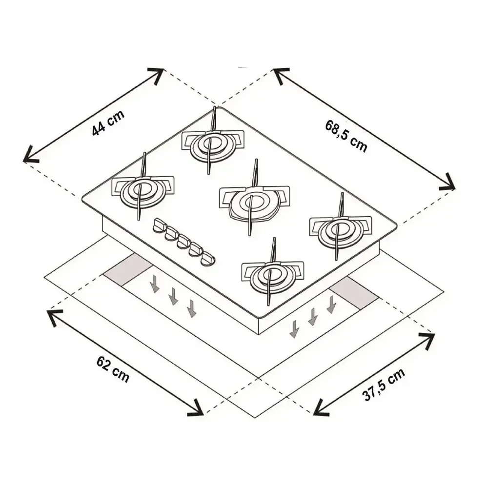 FOGAO MESA 5B CHAMALUX AZUL TURQUESA 0616 3