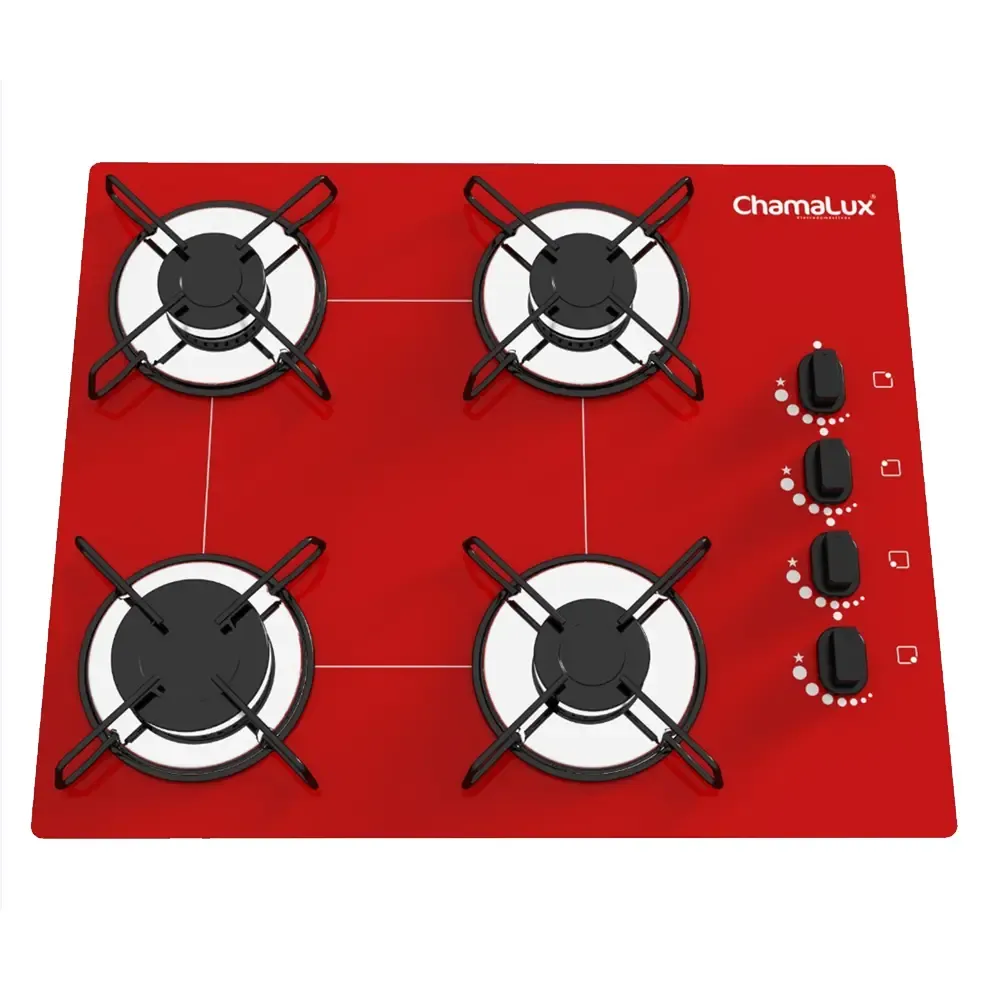FOGAO MESA 4B CHAMALUX VERMELHO 0077