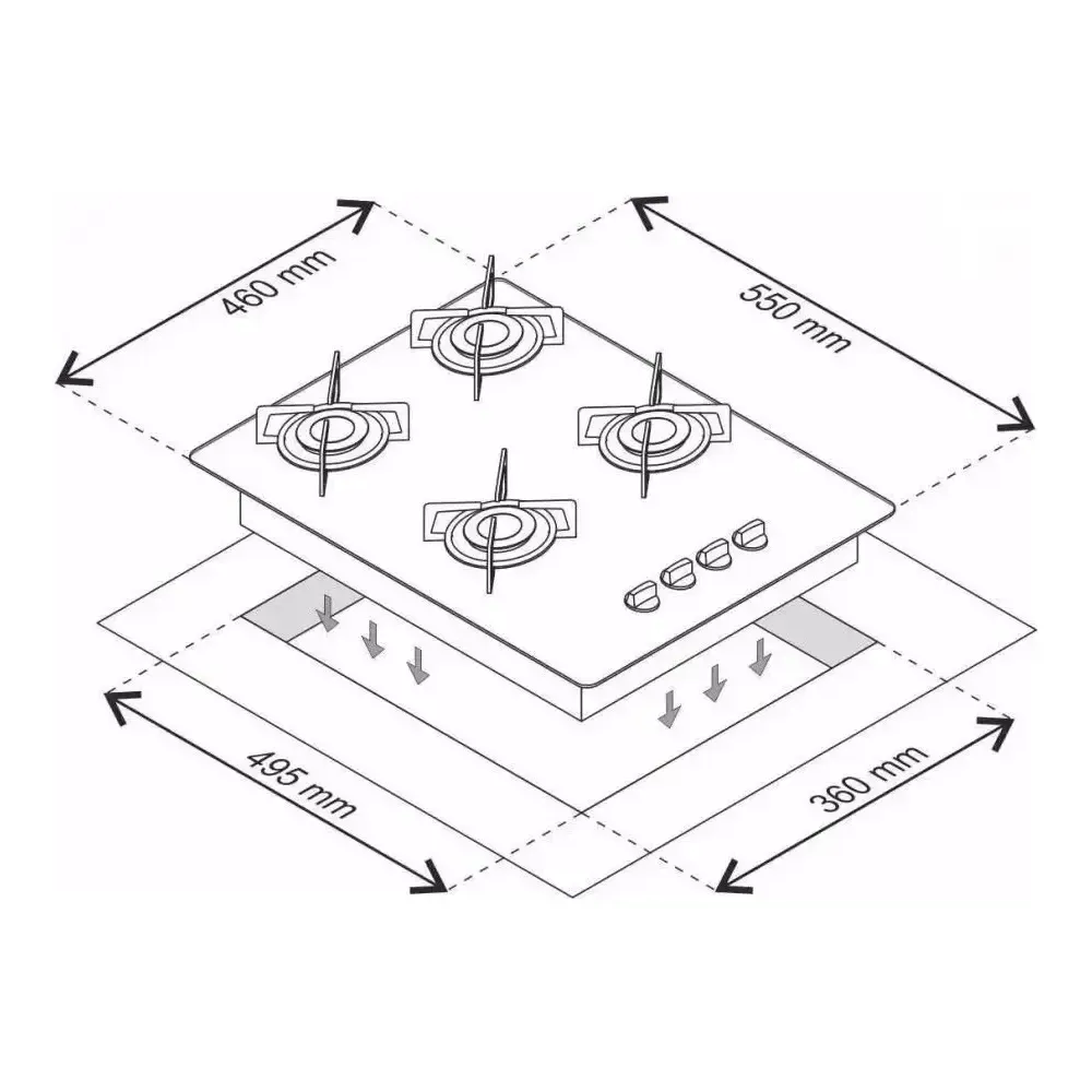 FOGAO MESA 4B CHAMALUX AZUL 0079 4