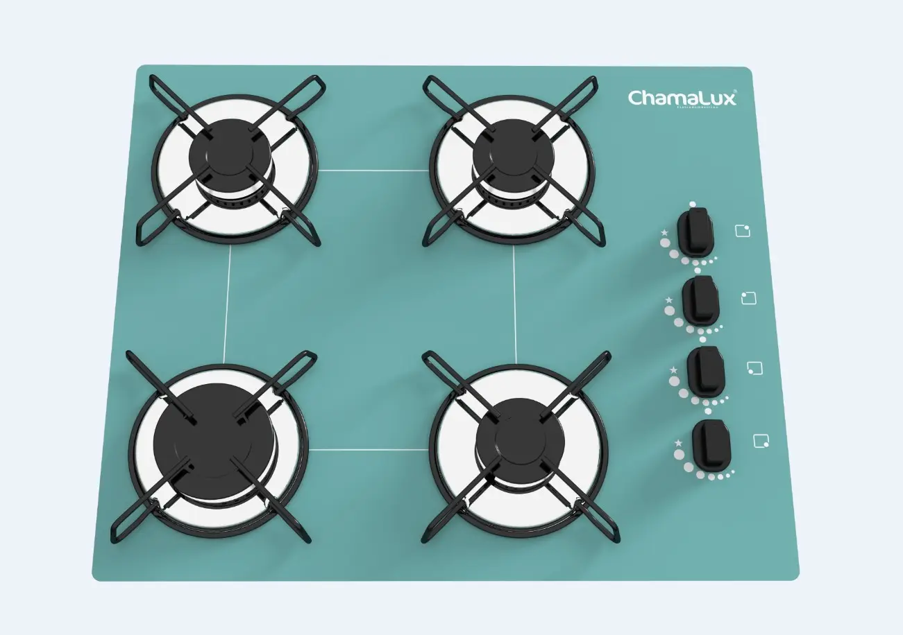 FOGAO MESA 4B CHAMALUX AZUL TURQUESA 0593 2