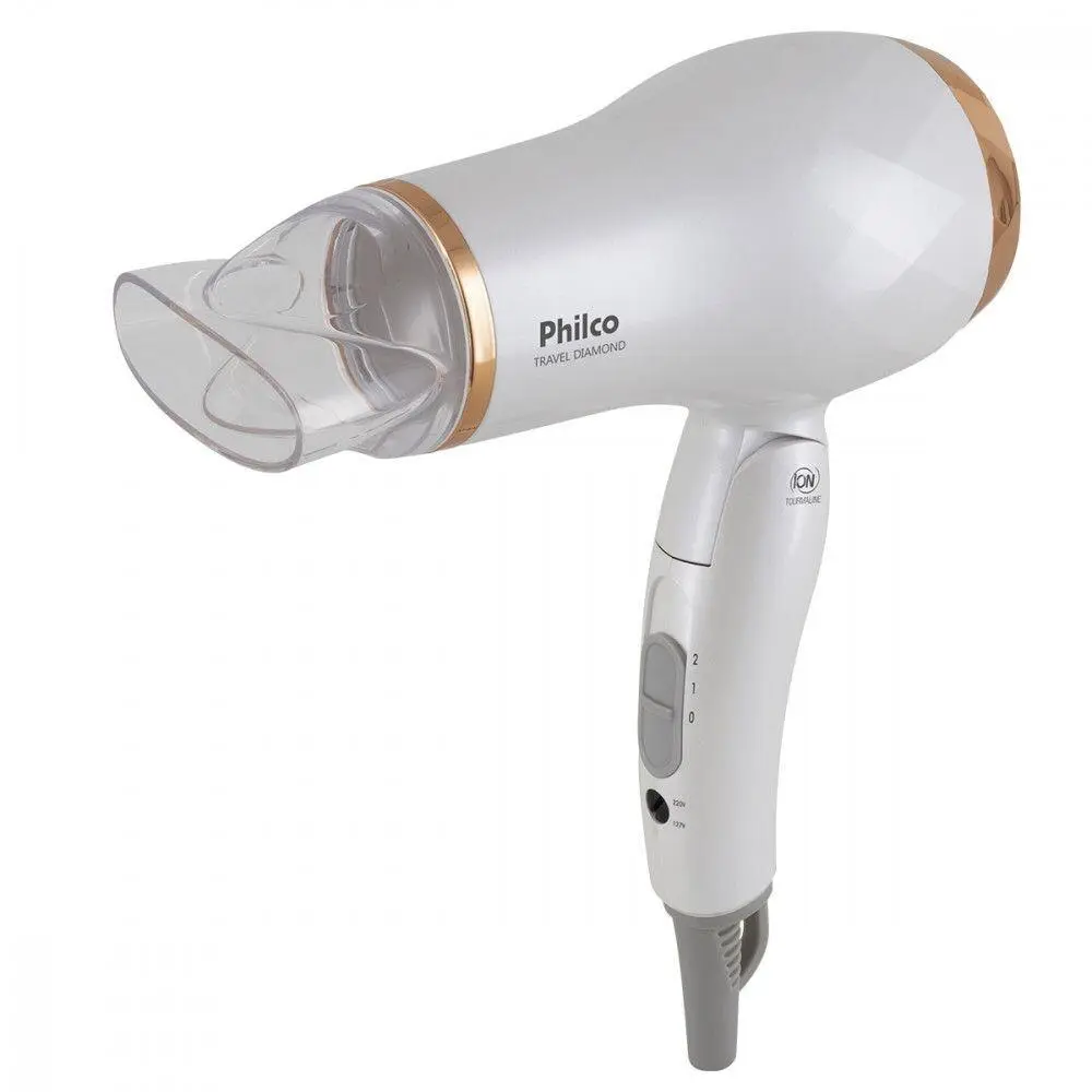 SECADOR CABELO TRAVEL PHILCO BSC1200 ANTIGO - PSC16 DIAMOND 1.200W BIVOLT 220V 2