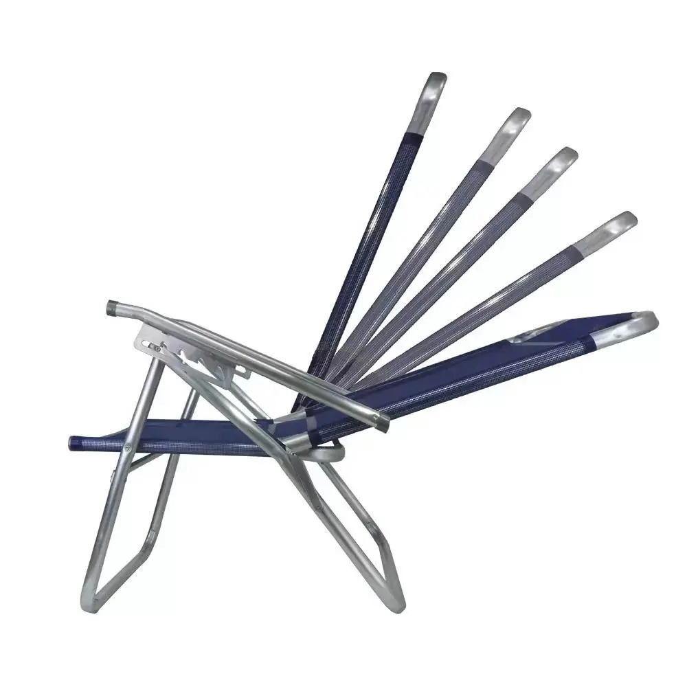 CADEIRA PRAIA ZAKA KING ALUM. RECL. PRETA P/140KG 4